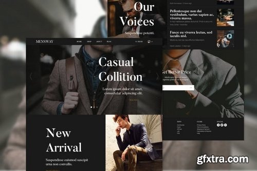 Mensway Men Fashion Adobe XD Template