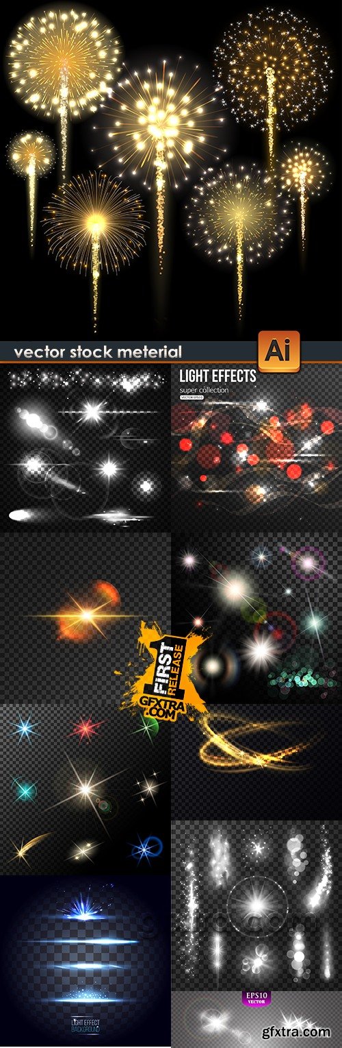 Bright lighting effects collection of design 15