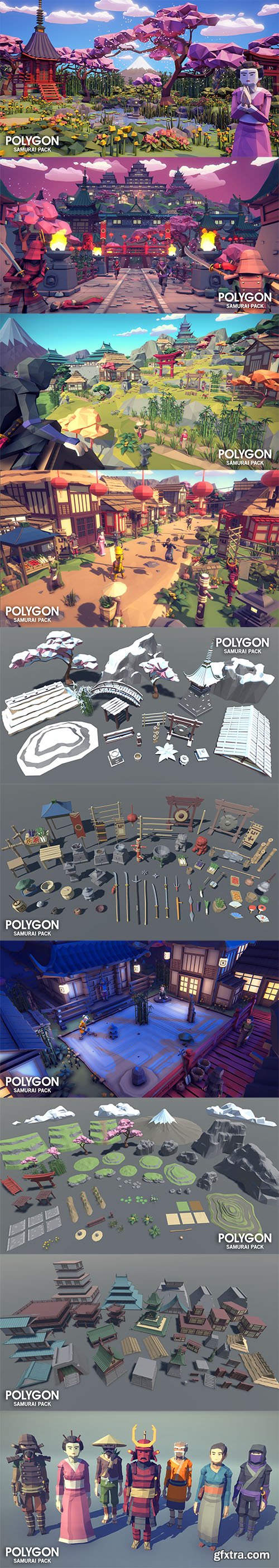 Cubebrush - POLYGON - Samurai Pack