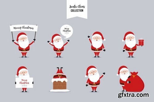 Santa Claus Christmas Vector Collection