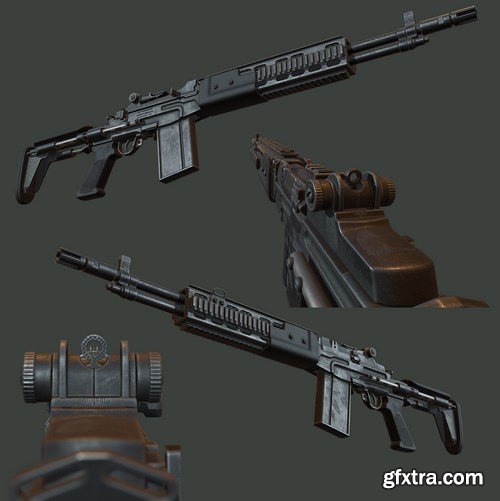 M39 DMR Rifle 3D Model