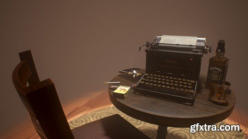 Typewriter Noir 3D Model