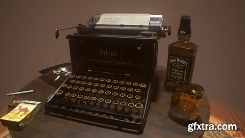 Typewriter Noir 3D Model