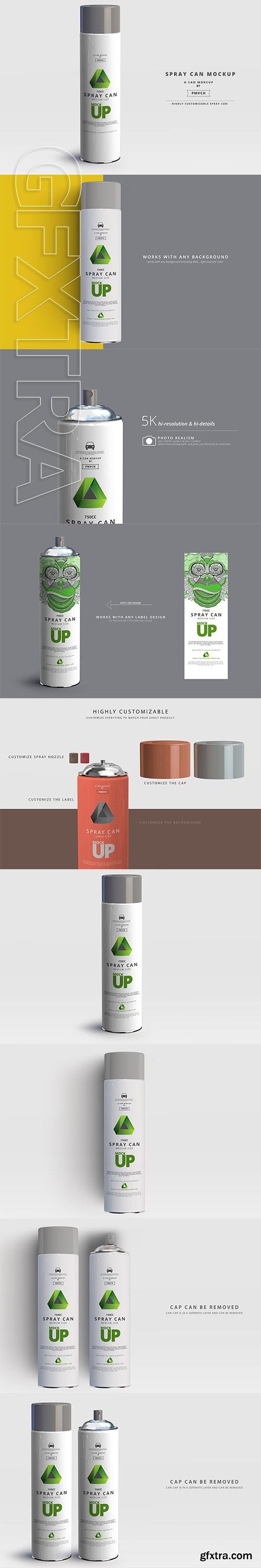 CreativeMarket - Spray Can Mockup - Large Size 2961965