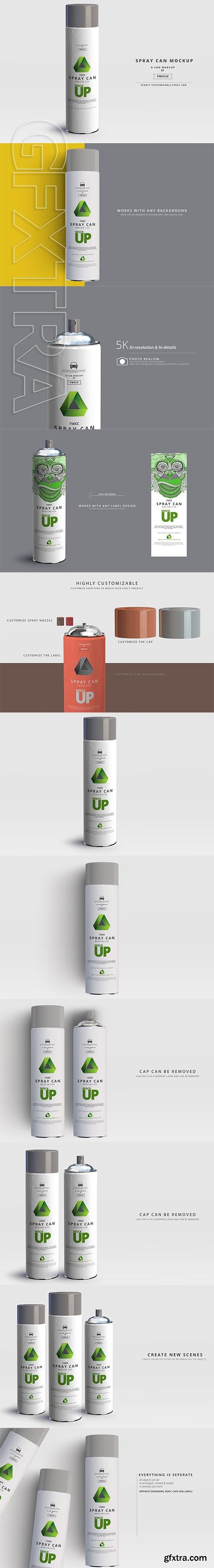 CreativeMarket - Spray Can Mockup - Large Size 2961965