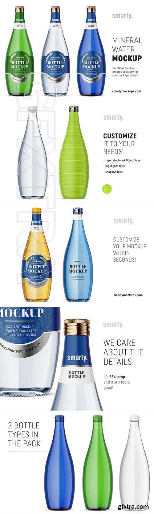 CreativeMarket - Glass mineral water bottle mockups 2975498