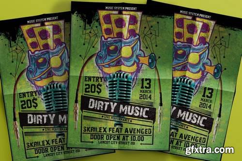 Dirty music Flyer