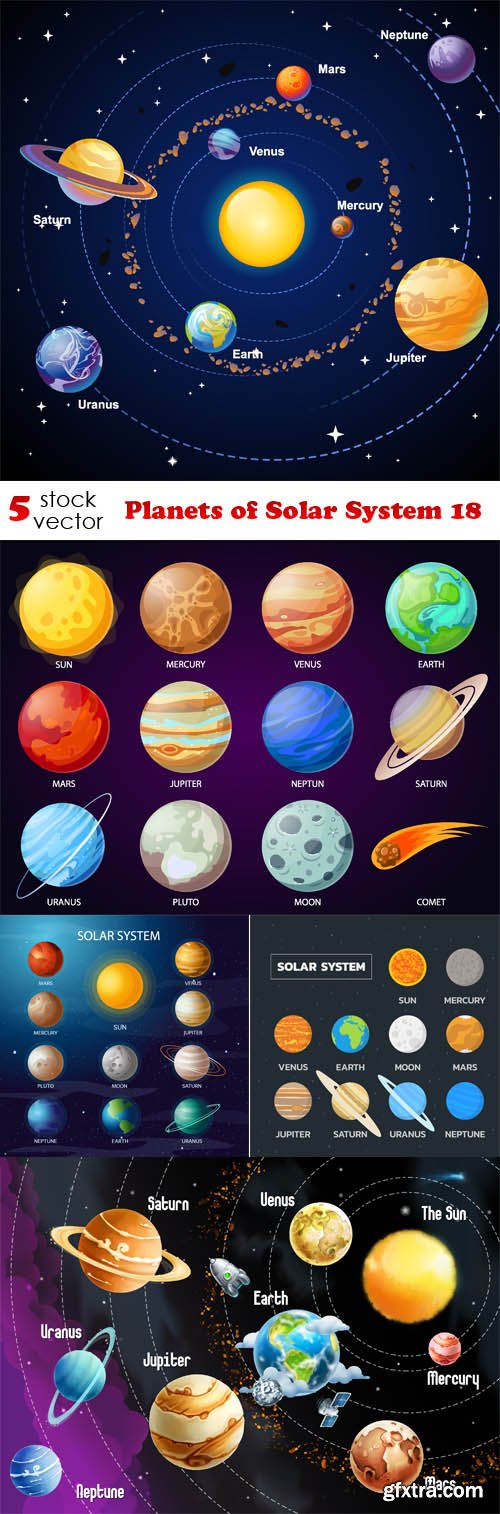 Vectors - Planets of Solar System 18