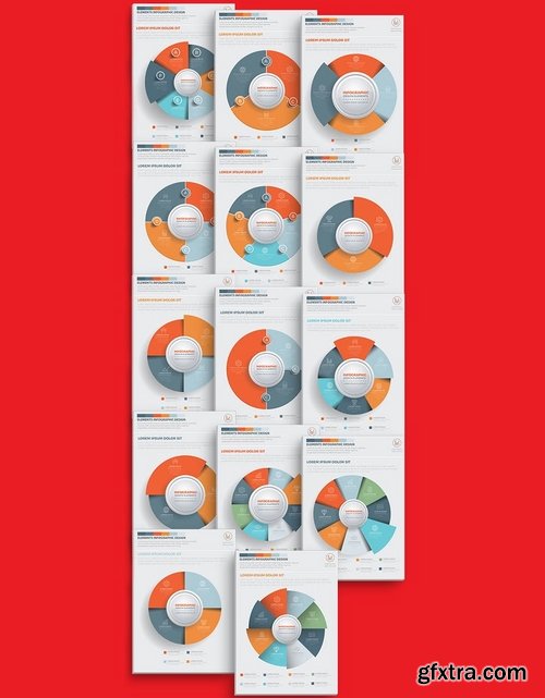 Circle Pie Chart Infographic Elements Design