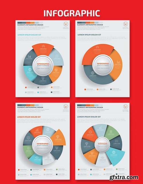 Circle Pie Chart Infographic Elements Design