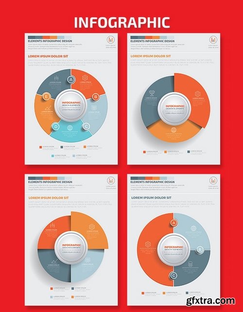 Circle Pie Chart Infographic Elements Design