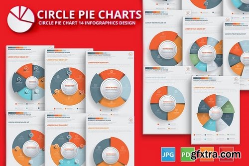 Circle Pie Chart Infographic Elements Design