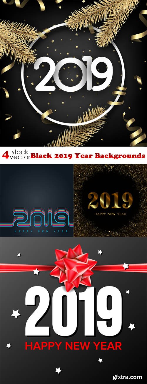 Vectors - Black 2019 Year Backgrounds