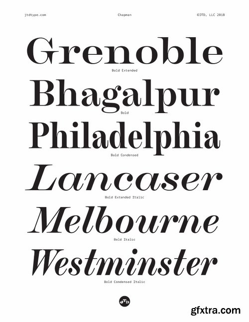 Chapman Font Family - 24 Fonts