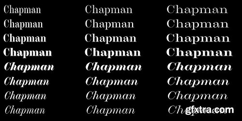 Chapman Font Family - 24 Fonts