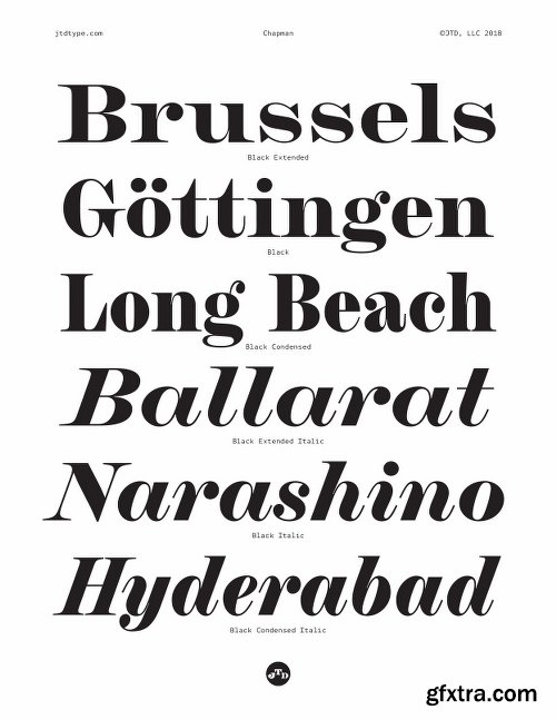 Chapman Font Family - 24 Fonts