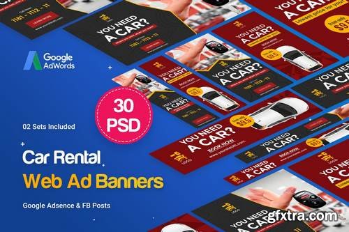 Car Rental Banners - 30 PSD [02 Sets]