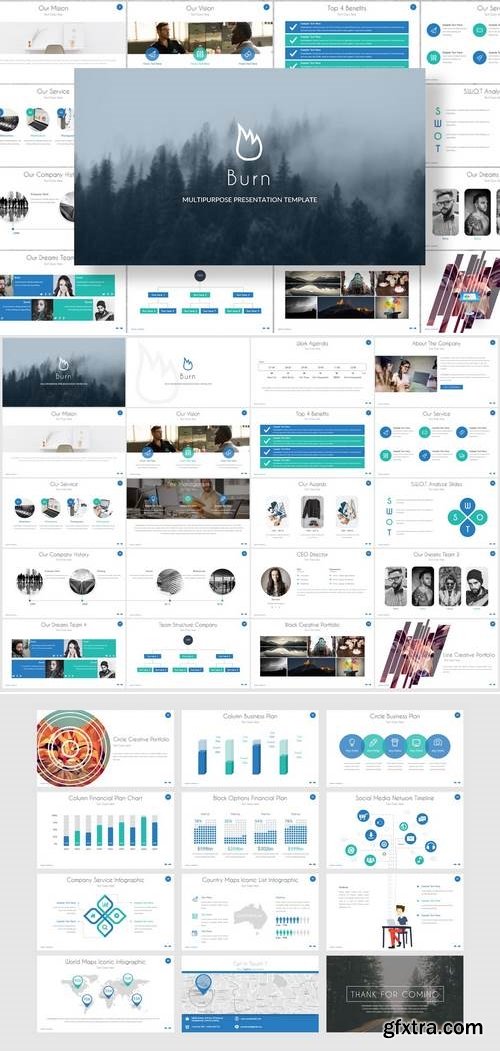 Burn - Keynote and Google Slides Template