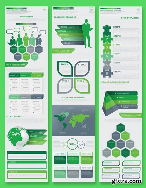 Green Pack Infographics Design