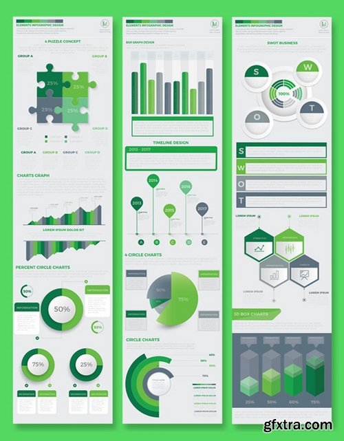 Green Pack Infographics Design