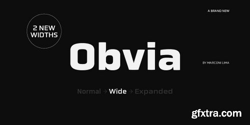 Obvia Wide Font Family - 9 Fonts