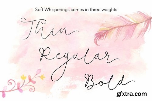 CM - Soft Whisperings Font and 100 Extras 2327294