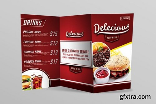 Delecious food menu flyer