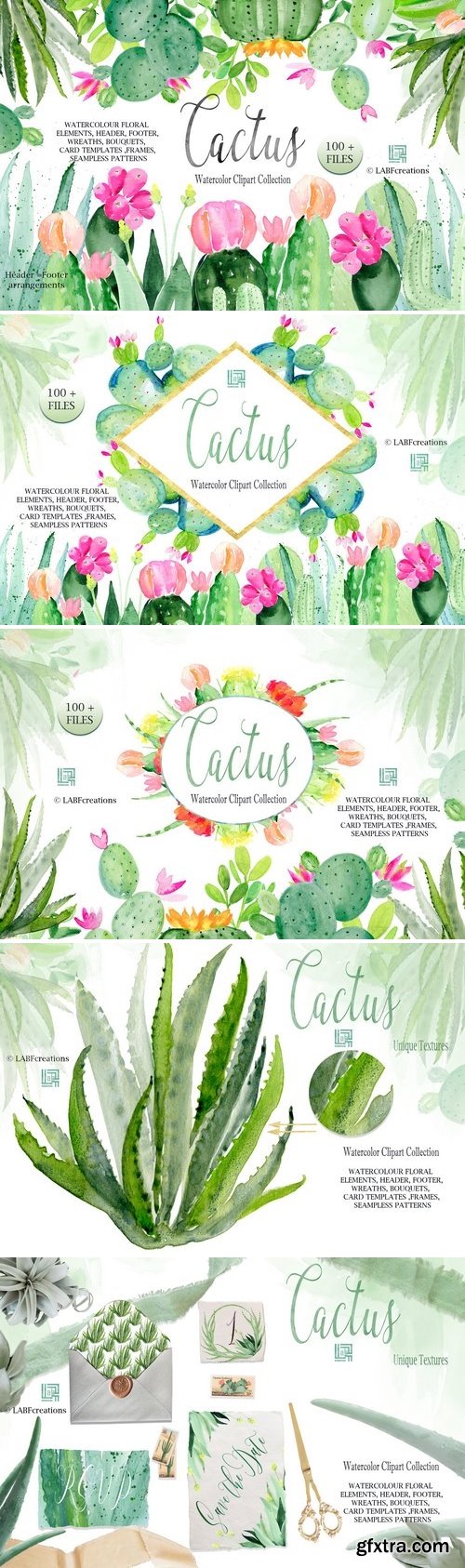 CM - Cactus watercolr clipart collection 2639697