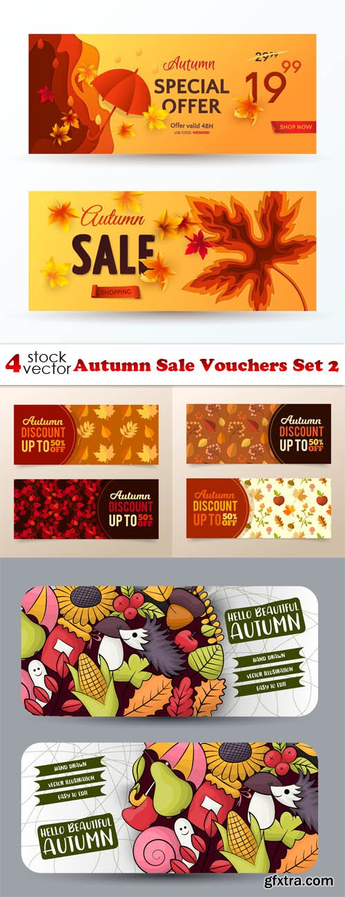 Vectors - Autumn Sale Vouchers Set 2