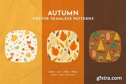 Hello Autumn Seamless Patterns