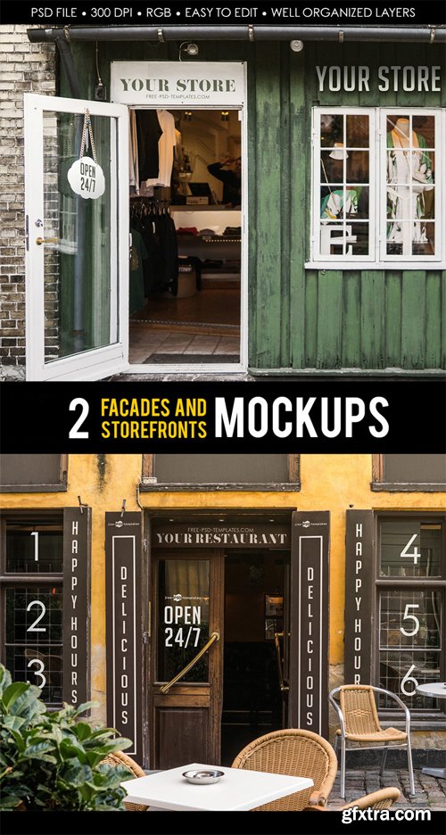 Facades & StoreFronts PSD MockUps