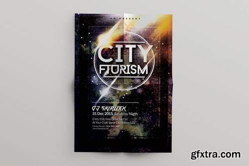 Flyer Music Futurism template