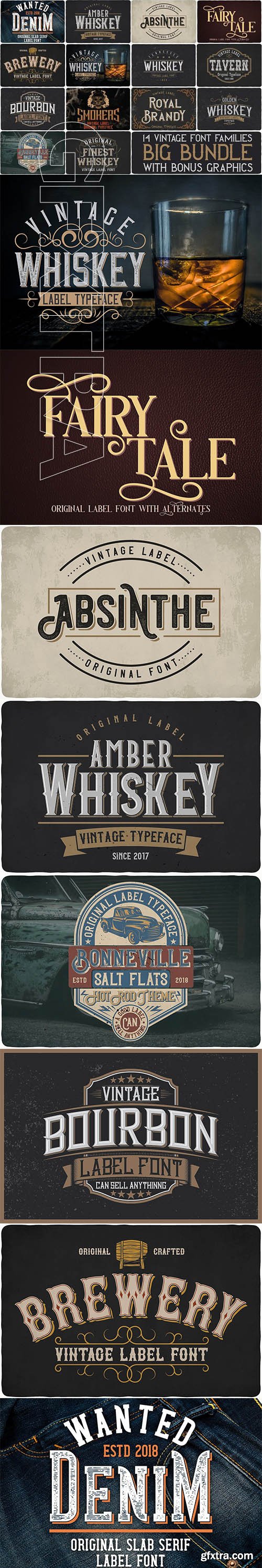 CreativeMarket - Big Bundle - 14 fonts 3041825