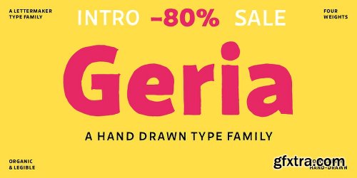 Geria Font Family - 4 Fonts