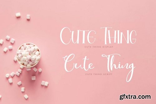 CreativeMarket Cute Thing Font Duo 3028380