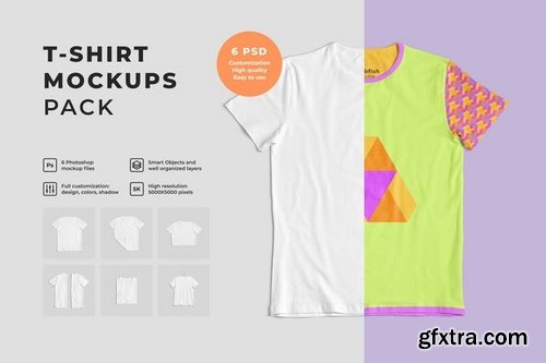 Customizable T-Shirt Mockups Pack