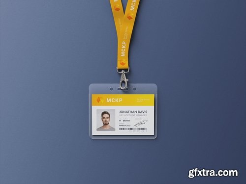 Lanyard  Name Tag Badge MockUp