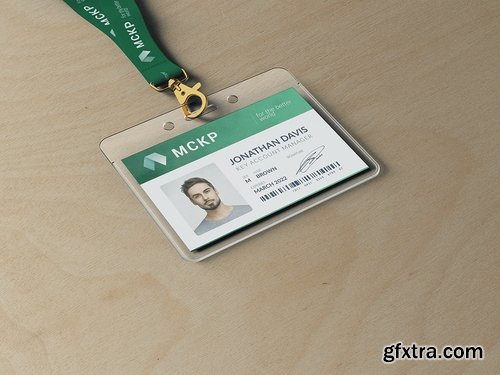 Lanyard  Name Tag Badge MockUp