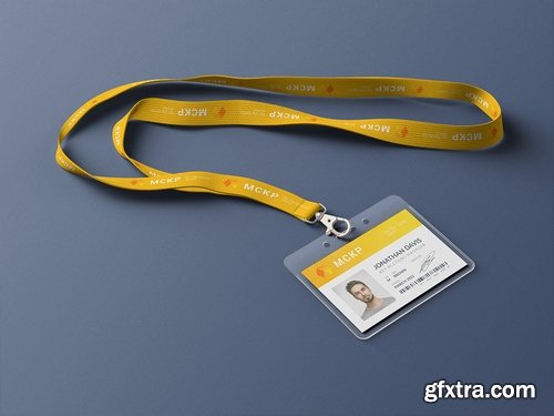 Lanyard  Name Tag Badge MockUp