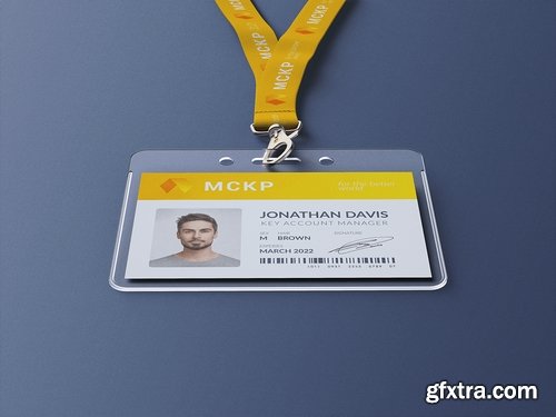 Lanyard  Name Tag Badge MockUp