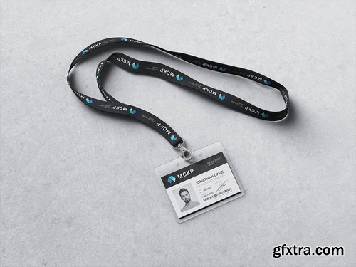 Lanyard  Name Tag Badge MockUp