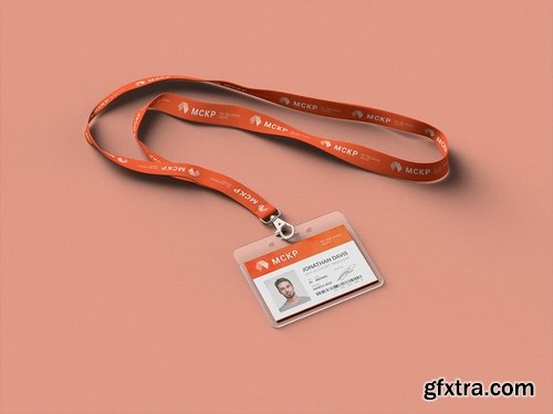 Lanyard  Name Tag Badge MockUp