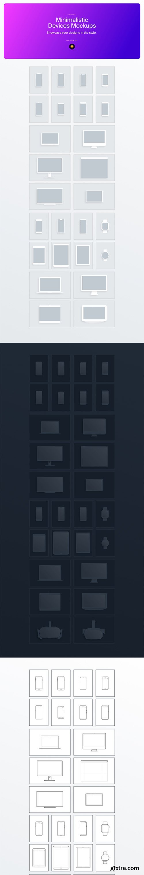 Minimalistic Devices Mockups