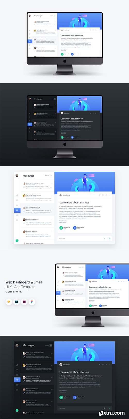 Web Dashboard & Email UI Kit App Template 2