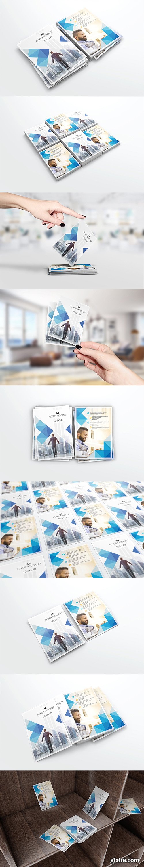 a6 Flyer Mockups (Portrait Orientation)