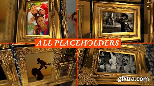 Videohive Golden Frames Photo Gallery Kit 18819937