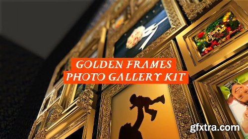 Videohive Golden Frames Photo Gallery Kit 18819937