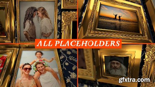 Videohive Golden Frames Photo Gallery Kit 18819937