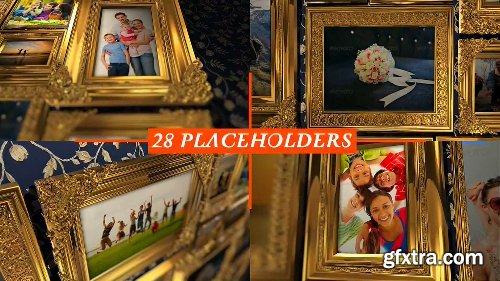 Videohive Golden Frames Photo Gallery Kit 18819937