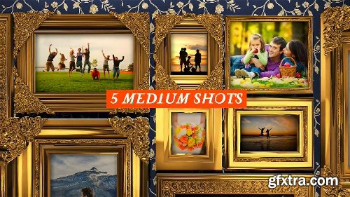 Videohive Golden Frames Photo Gallery Kit 18819937